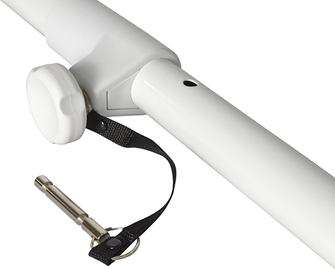 Adjustable Speaker Pole M20 Fixing White 